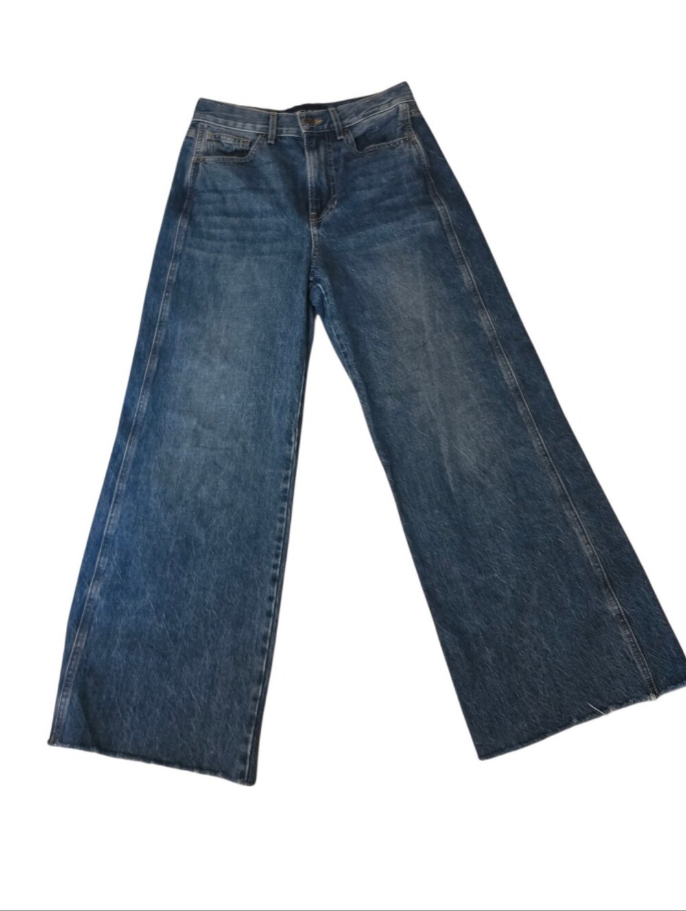 Veronica Beard Taylor Wide Crop High-Rise Women’s Jeans - 26 Flawed